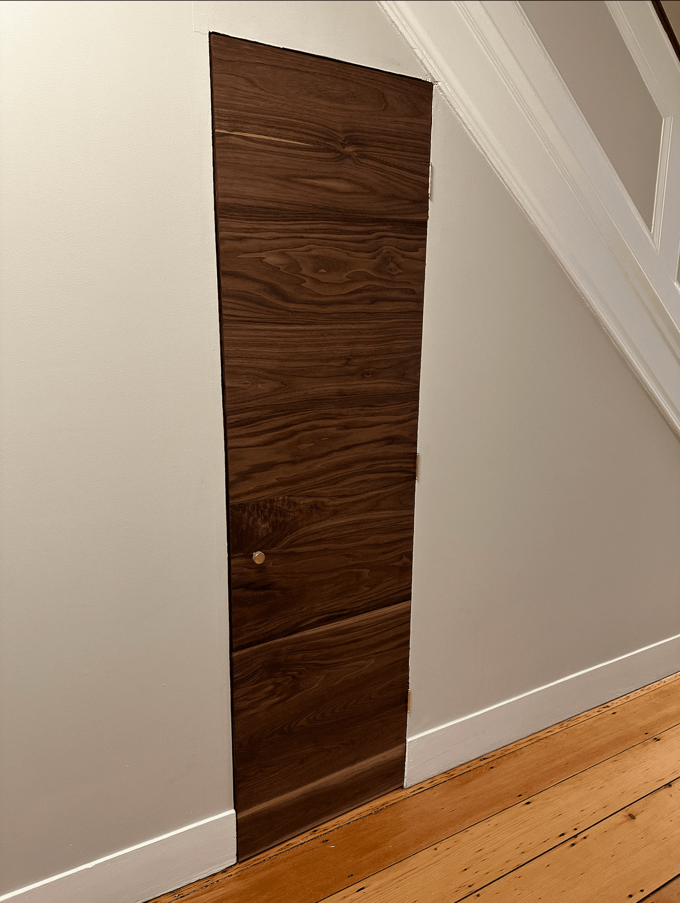 Custom Walnut Bathroom Door